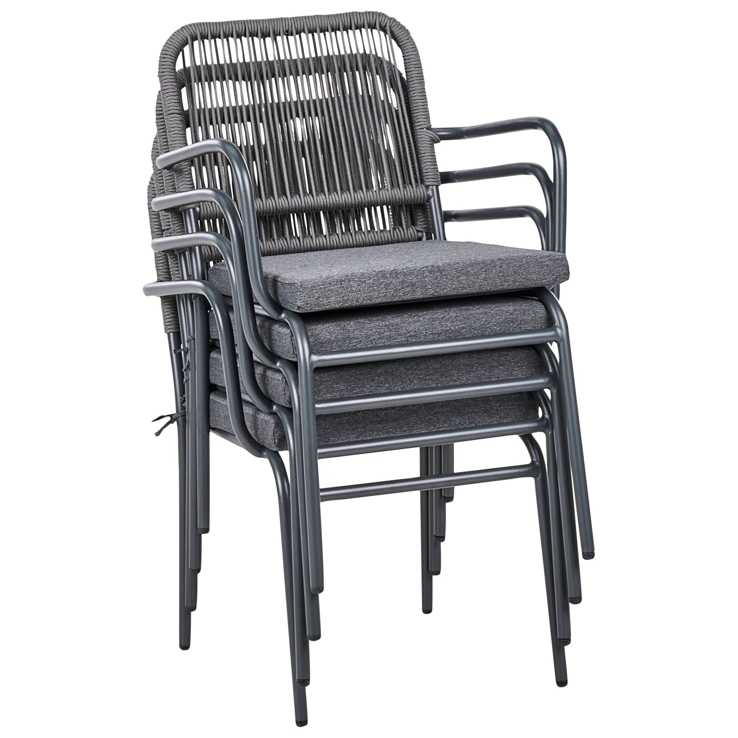 Beliani - Chaise de jardin Aluminium Gris TACENO - Beliani - Image 6