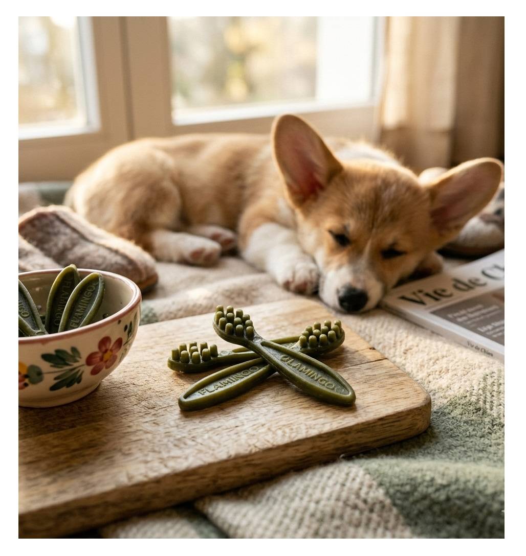 Friandises chien veggie brosse a dents a la pomme - Image 4