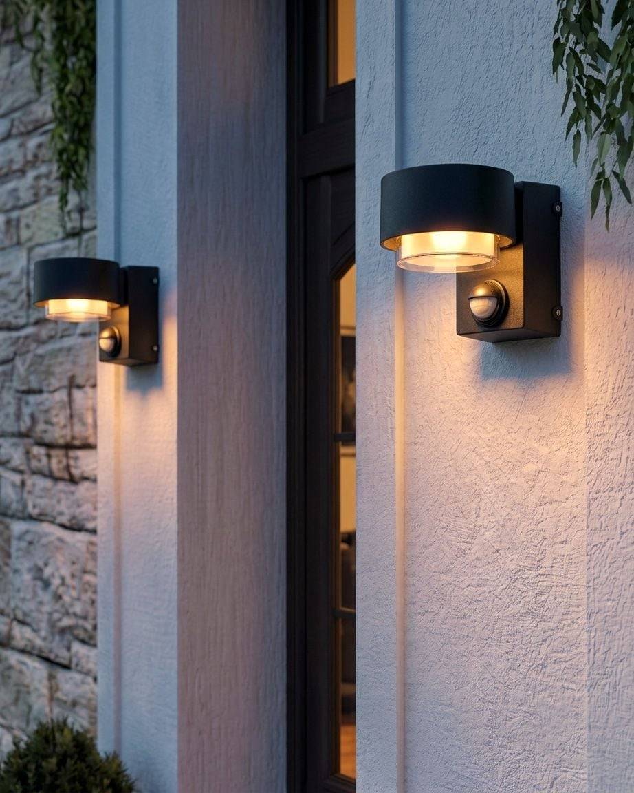 Beliani - Lampe murale pour l'extérieur Aluminium Noir GOVIA - Beliani - Image 1