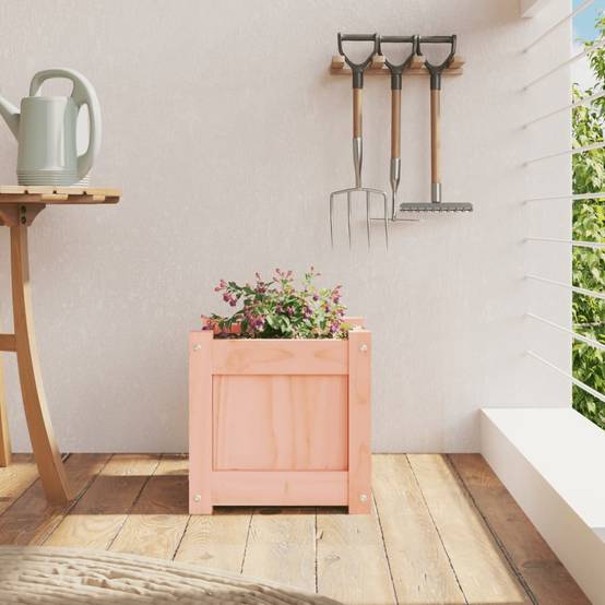 ComfortXL - Petit Cube de Plantation en Bois de Douglas – Cache-Pot Carré Compact pour Plantes de Balcon et Table – 31x31cm Naturel – ComfortXL Outdoor Living - Image 3