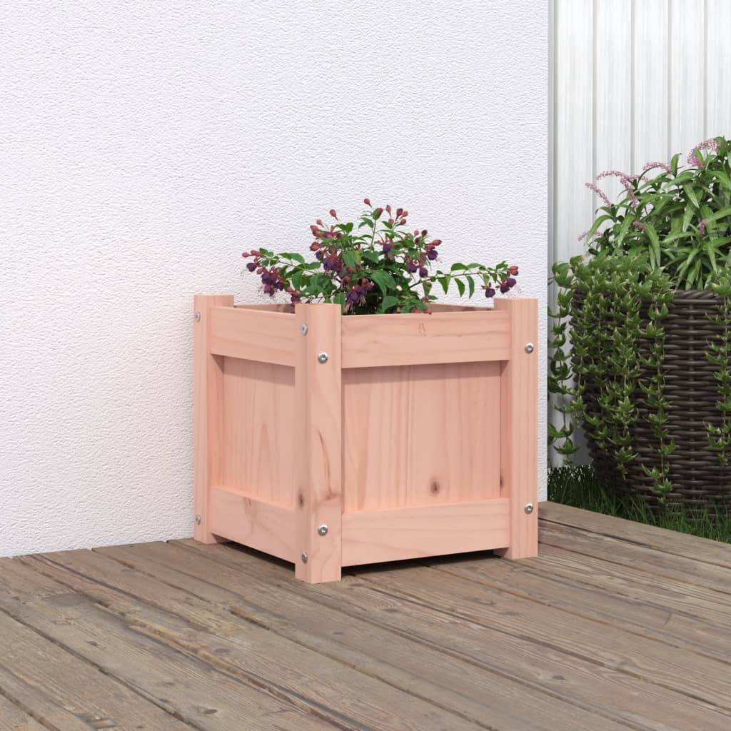 ComfortXL - Petit Cube de Plantation en Bois de Douglas – Cache-Pot Carré Compact pour Plantes de Balcon et Table – 31x31cm Naturel – ComfortXL Outdoor Living - Image 1