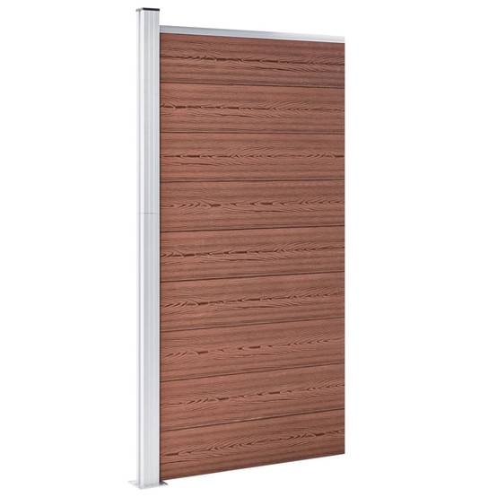 Panneau de clôture WPC marron 95 x 186 cm - PANGIVO - Image 2