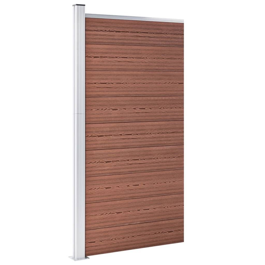 Panneau de clôture WPC marron 95 x 186 cm - PANGIVO - Image 2
