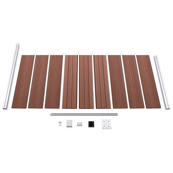 Panneau de clôture WPC marron 95 x 186 cm - PANGIVO - Image 4