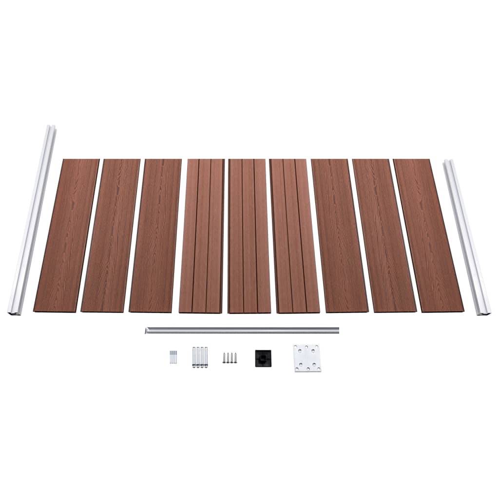 Panneau de clôture WPC marron 95 x 186 cm - PANGIVO - Image 4