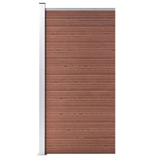 Panneau de clôture WPC marron 95 x 186 cm - PANGIVO - Image 1