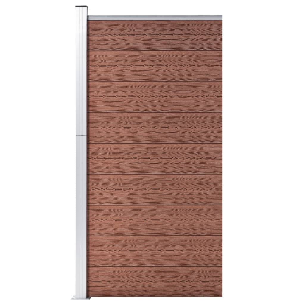 Panneau de clôture WPC marron 95 x 186 cm - PANGIVO