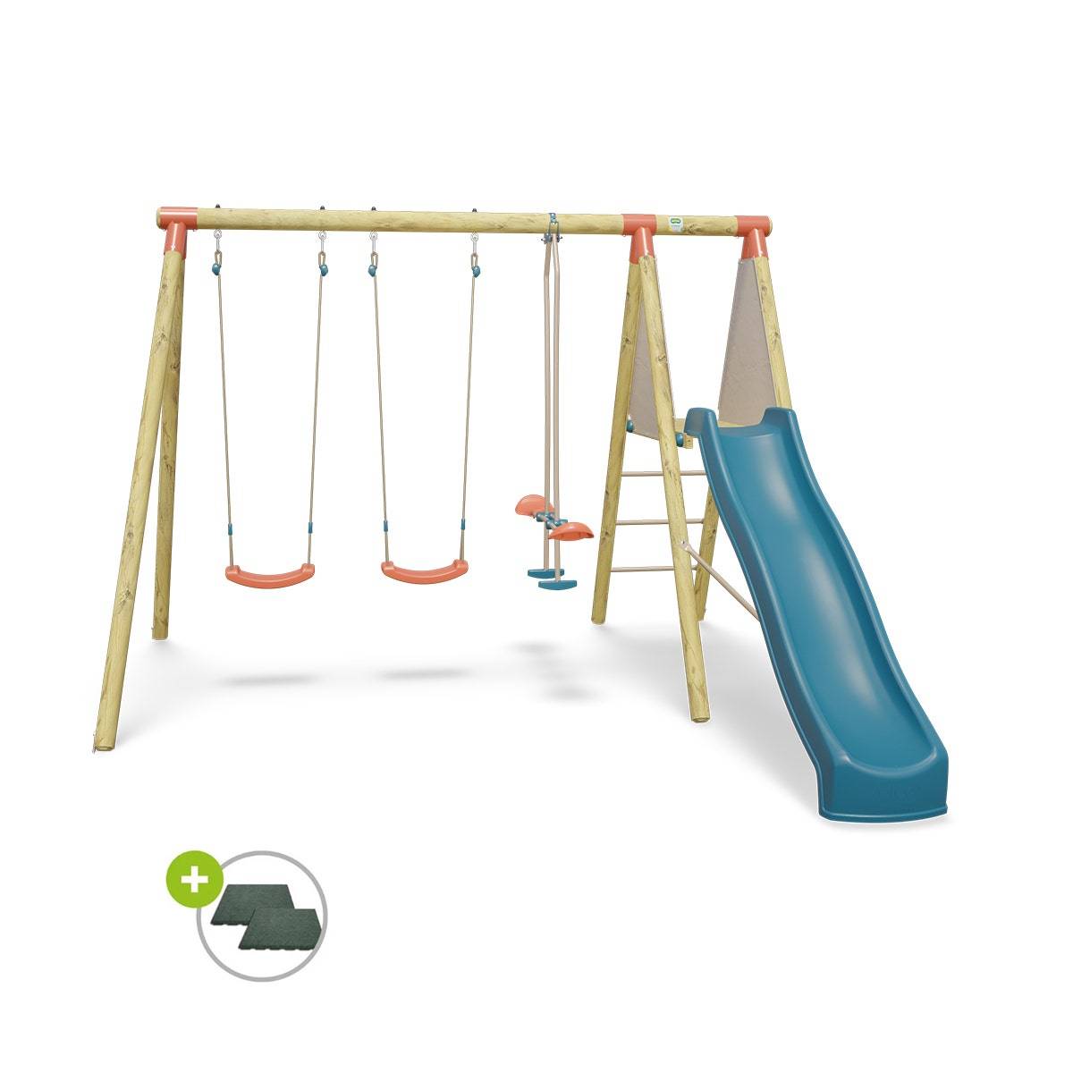Station de jeux bois 2,30 m Topwood PALMI 2 - 6 enfants - Image 1