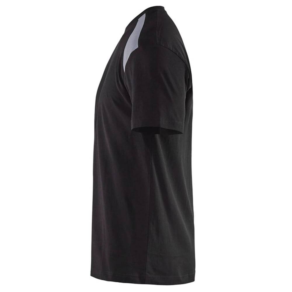 T-shirt Blaklader bicolore Noir Epaules Grises L - Image 4