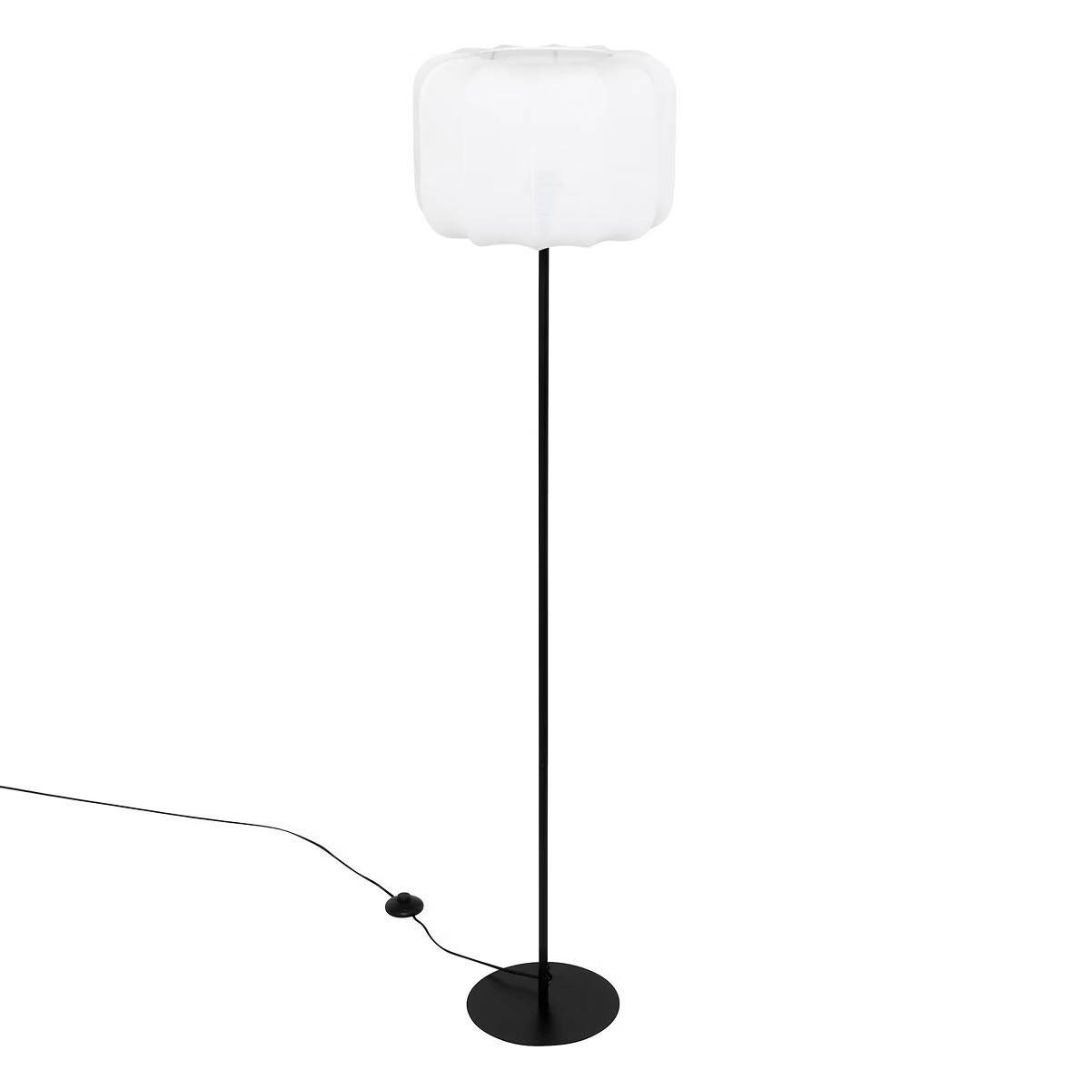 Lampadaire en Coton "Tobie" 37cm Blanc & Noir - Image 1