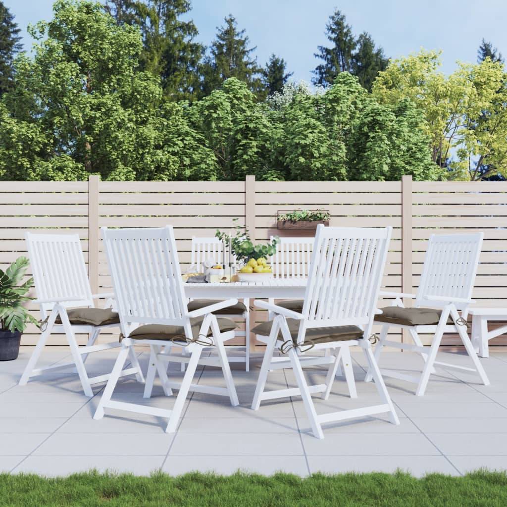 Lot de 6 Coussins d'extérieur - Coussins de chaise - Coussins de Siège pour intérieur et extérieur taupe 40x40x7 cm tissu oxford - Image 2