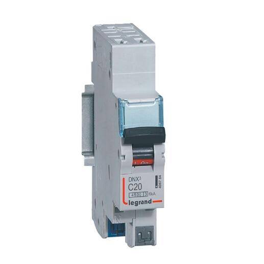 Legrand - Disjoncteur phase + neutre DNX³ 4500 6kA arrivée bornes automatiques 1 module 1P+N 230V 20A - LEGRAND - 406784