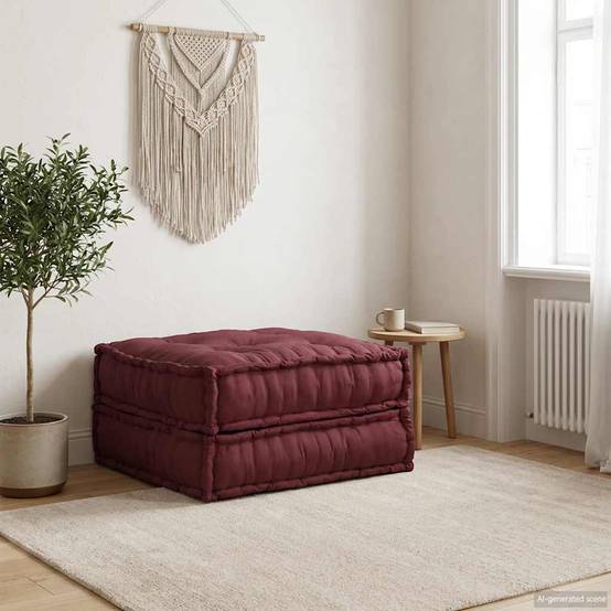 Canapé modulaire coton marron 70 x 70 x 36 cm - PANGIVO - Image 1
