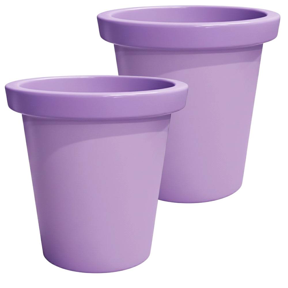 Plast'Up Rotomoulage - Pot de fleurs rond xxl delight 420l- lot de 2 - plast'up rotomoulage - Image 1