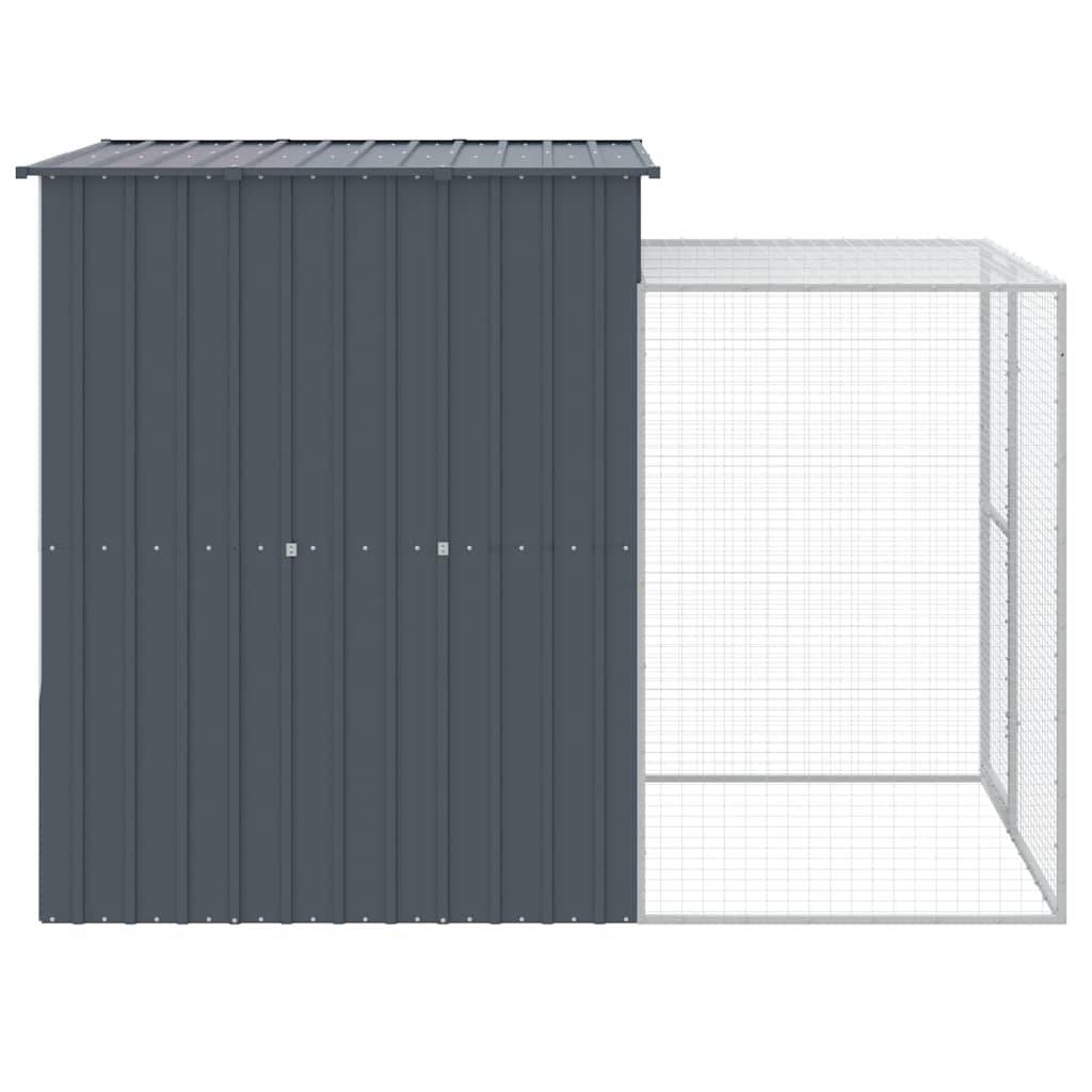 Vidaxl - Poulailler avec cour anthracite 165x251x181 cm acier galvanisé vidaXL 172367 - Image 5