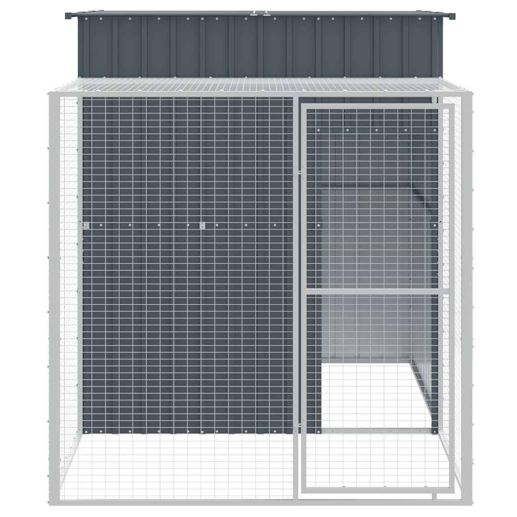 Vidaxl - Poulailler avec cour anthracite 165x251x181 cm acier galvanisé vidaXL 172367 - Image 7