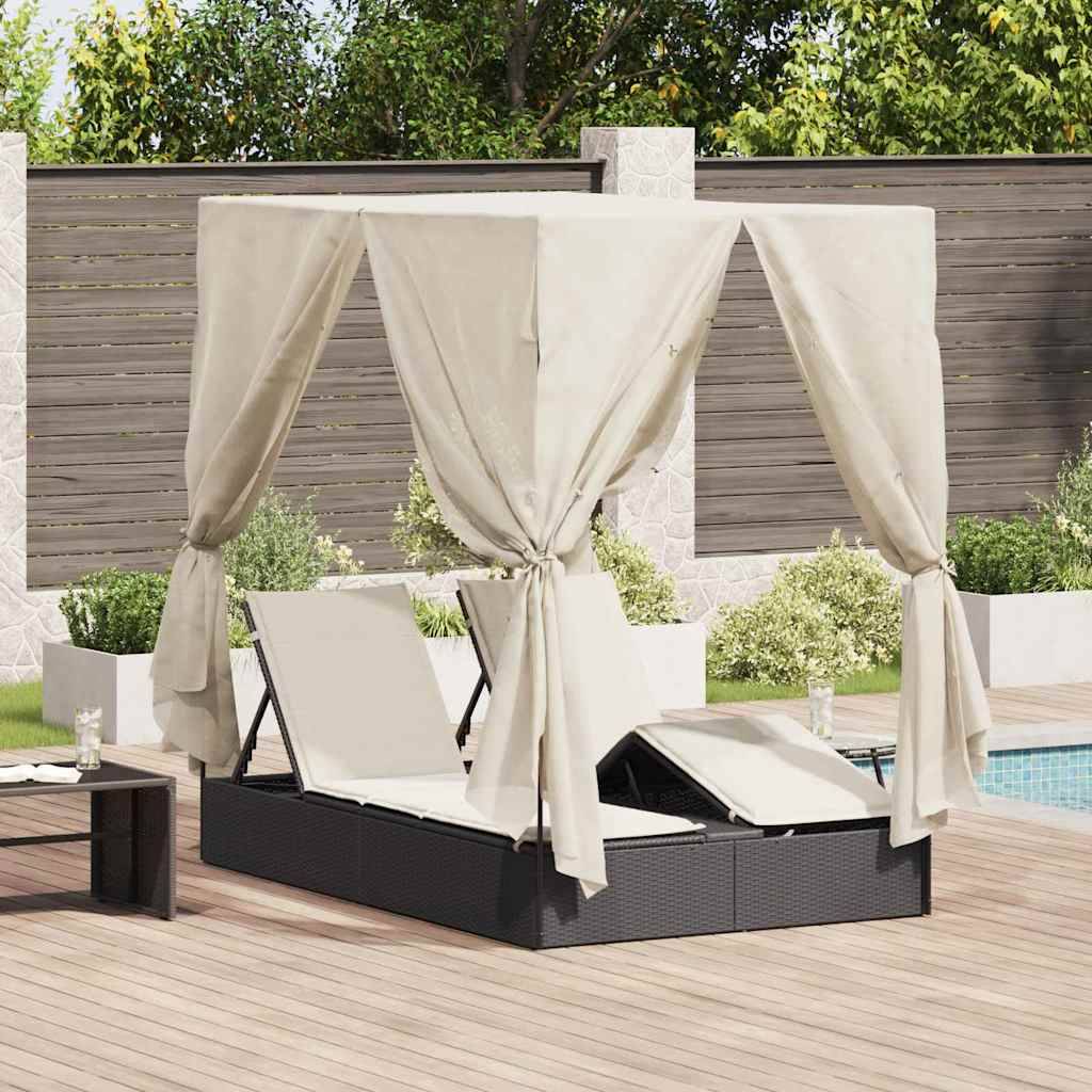 Vidaxl - Transat double Blanc chaud polyrotin vidaXL 3376127 - Image 1