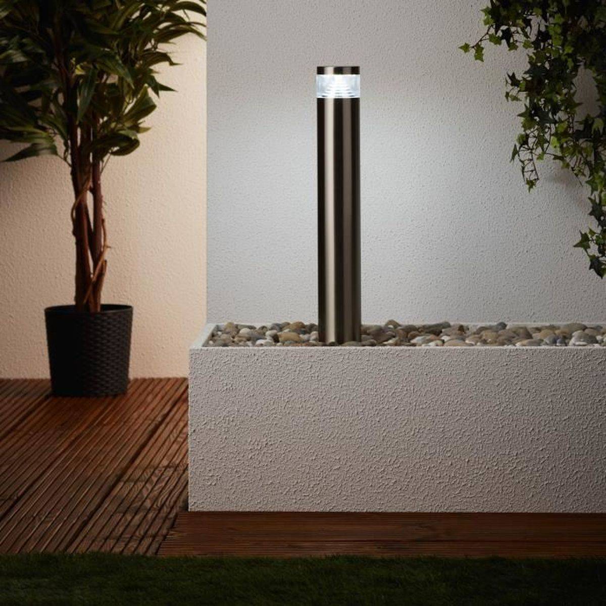 Brilliant - Potelet LED 6 W gris acier et plastique, IP44, lumière vers le haut, AVON, 50 cm - BRILLIANT - Image 2