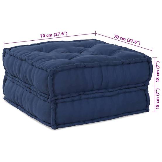 Canapé modulaire tissu indigo 70 x 70 x 36 cm - PANGIVO - Image 8