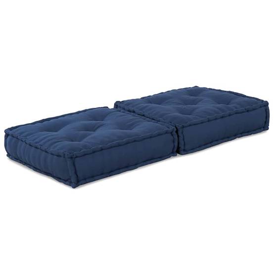 Canapé modulaire tissu indigo 70 x 70 x 36 cm - PANGIVO - Image 4