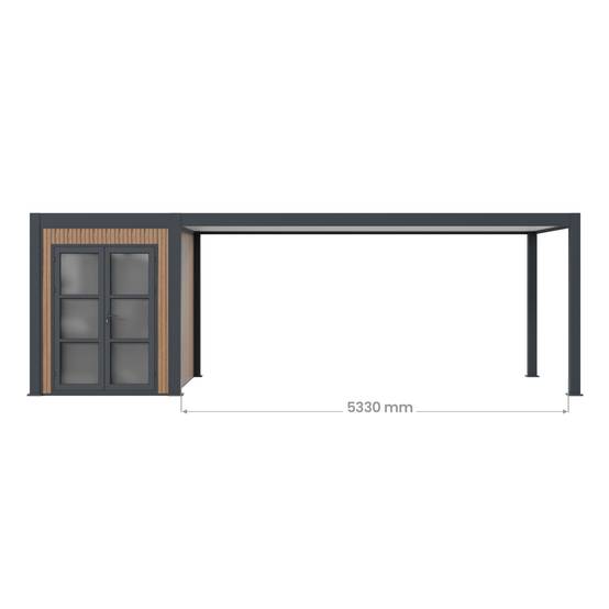 Pergola Aluminium Autoportée avec Abri - 330 x 760 cm - AZURE - Image 7