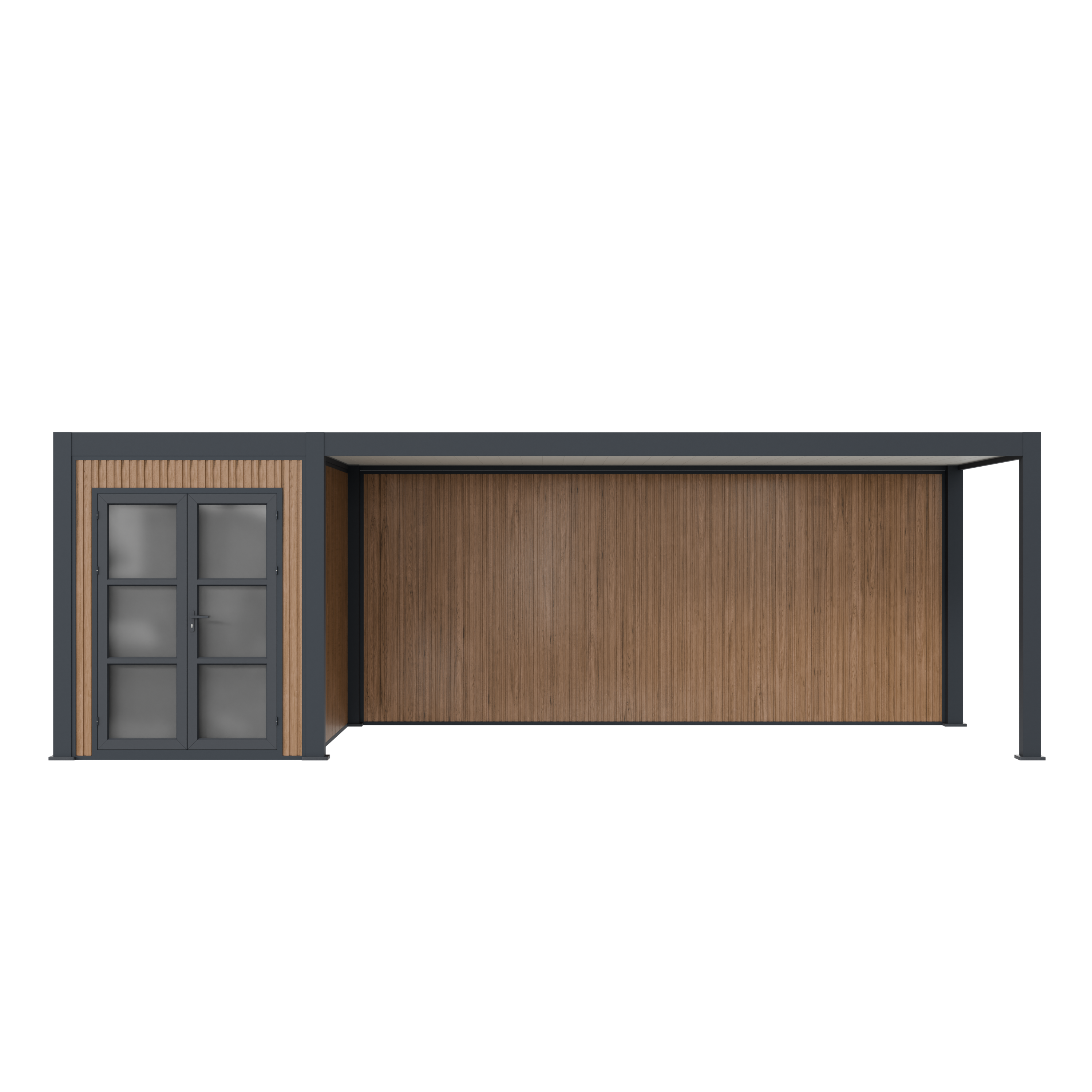 Pergola Aluminium Autoportée avec Abri - 330 x 760 cm - AZURE - Image 4