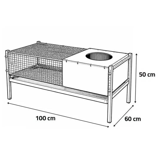 Kit Cage éleveuse poussins et cailles 100 x 60 x 50 cm - Image 7