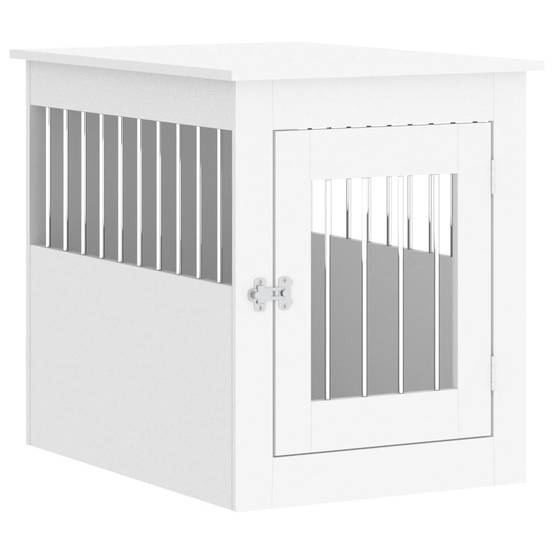 Niche plastique bois et acier blanc 55 x 75 x 65 cm - Prolenta premium p355.0 - Image 1