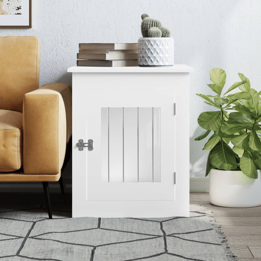 Niche plastique bois et acier blanc  55 x 75 x 65 cm  - Prolenta premium p355.0 - Image 3