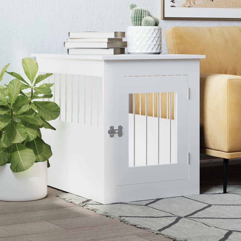 Niche plastique bois et acier blanc  55 x 75 x 65 cm  - Prolenta premium p355.0 - Image 2