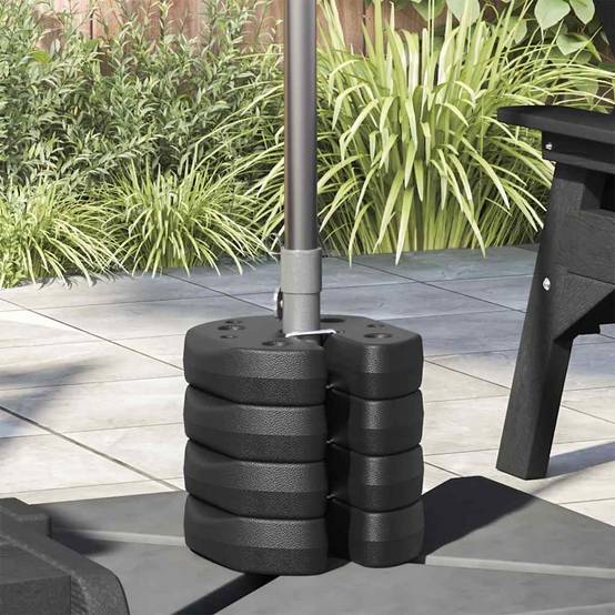 Vidaxl - Poids pour belvédère 4 pcs Noir 220x50 mm Béton vidaXL 45210 - Image 1