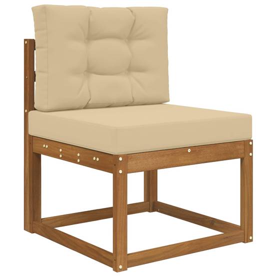 Coussins de canapé polyester beige 60 x 60 x 8 cm, poids:3.08kg - PANGIVO - Image 3