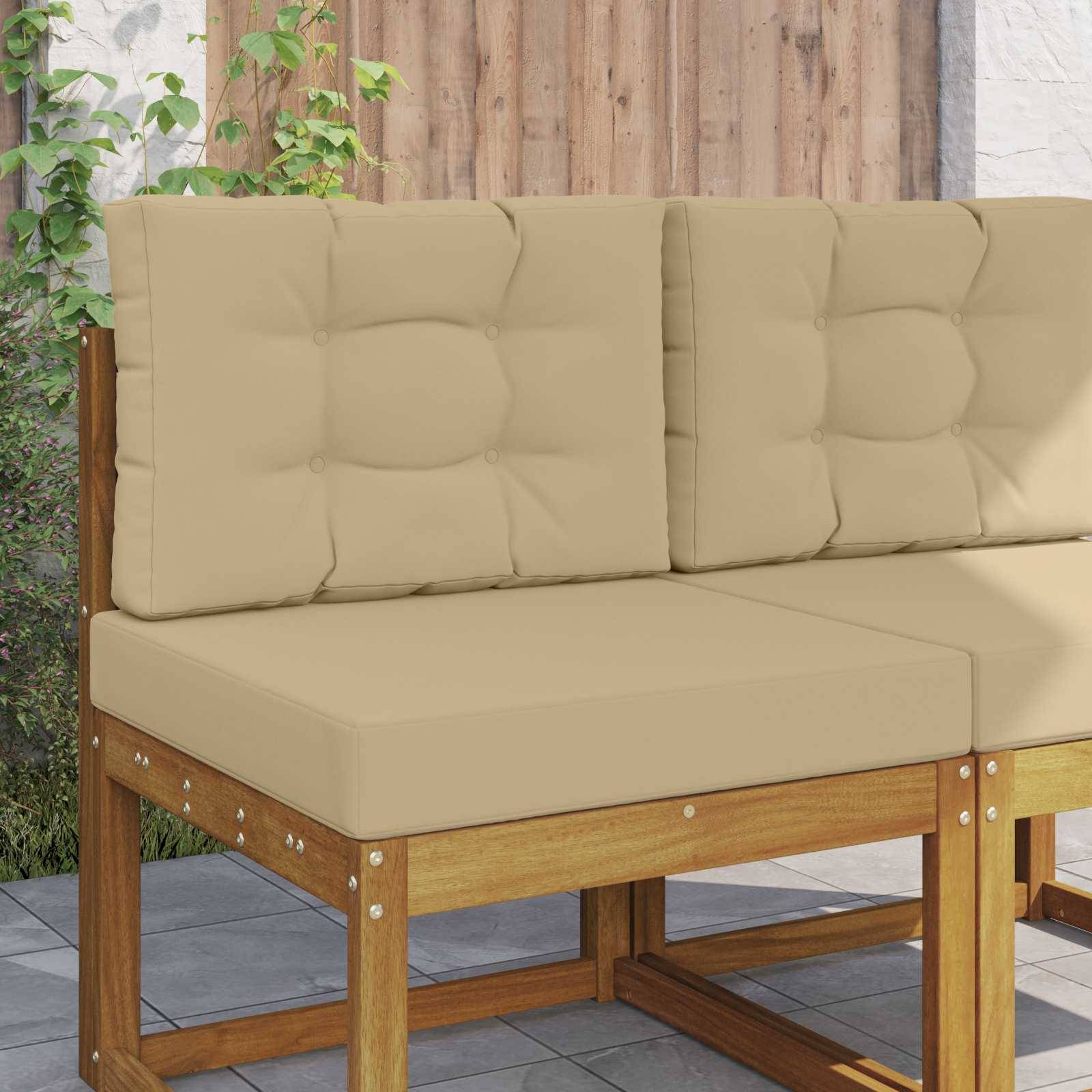 Coussins de canapé polyester beige 60 x 60 x 8 cm, poids:3.08kg - PANGIVO - Image 1