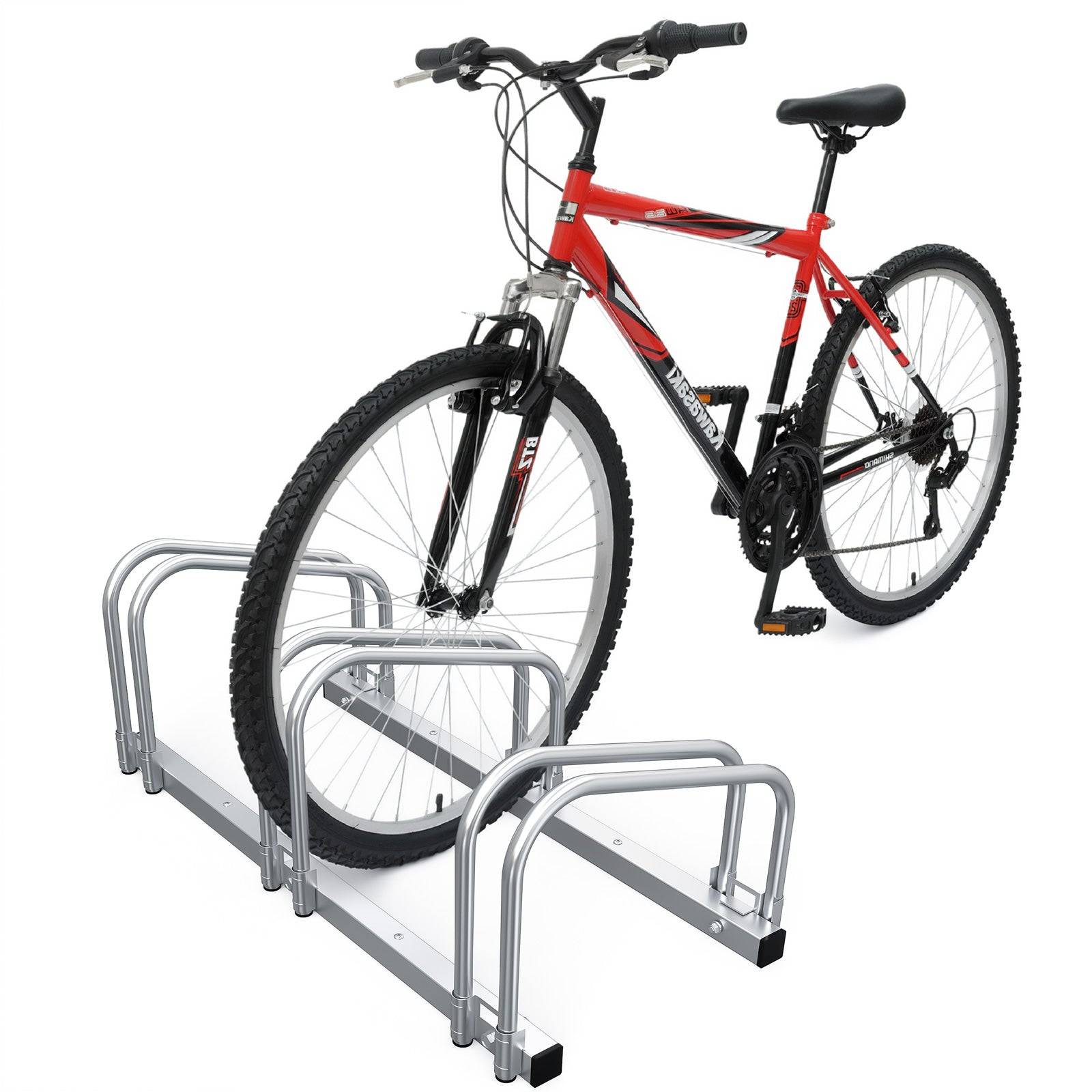 Râtelier range vélos - Support pour 3 vélos - Mural ou au sol - Porte-vélo en acier revêtu - VOUNOT® - Image 1