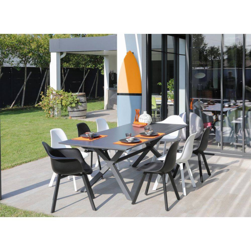 Proloisirs - Chaises d'extérieur aluminium et résine Jato (Lot de 4) - Image 2