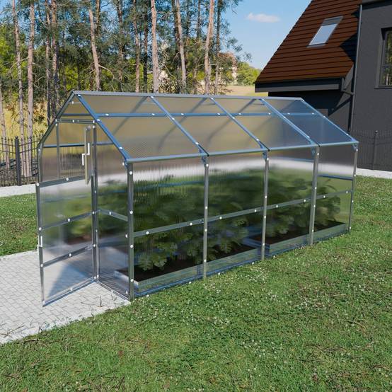 Serre KLASIKA BERNARD 2,35 x 4 m (9,4 m²), 4 mm avec revêtement en polycarbonate - Image 1