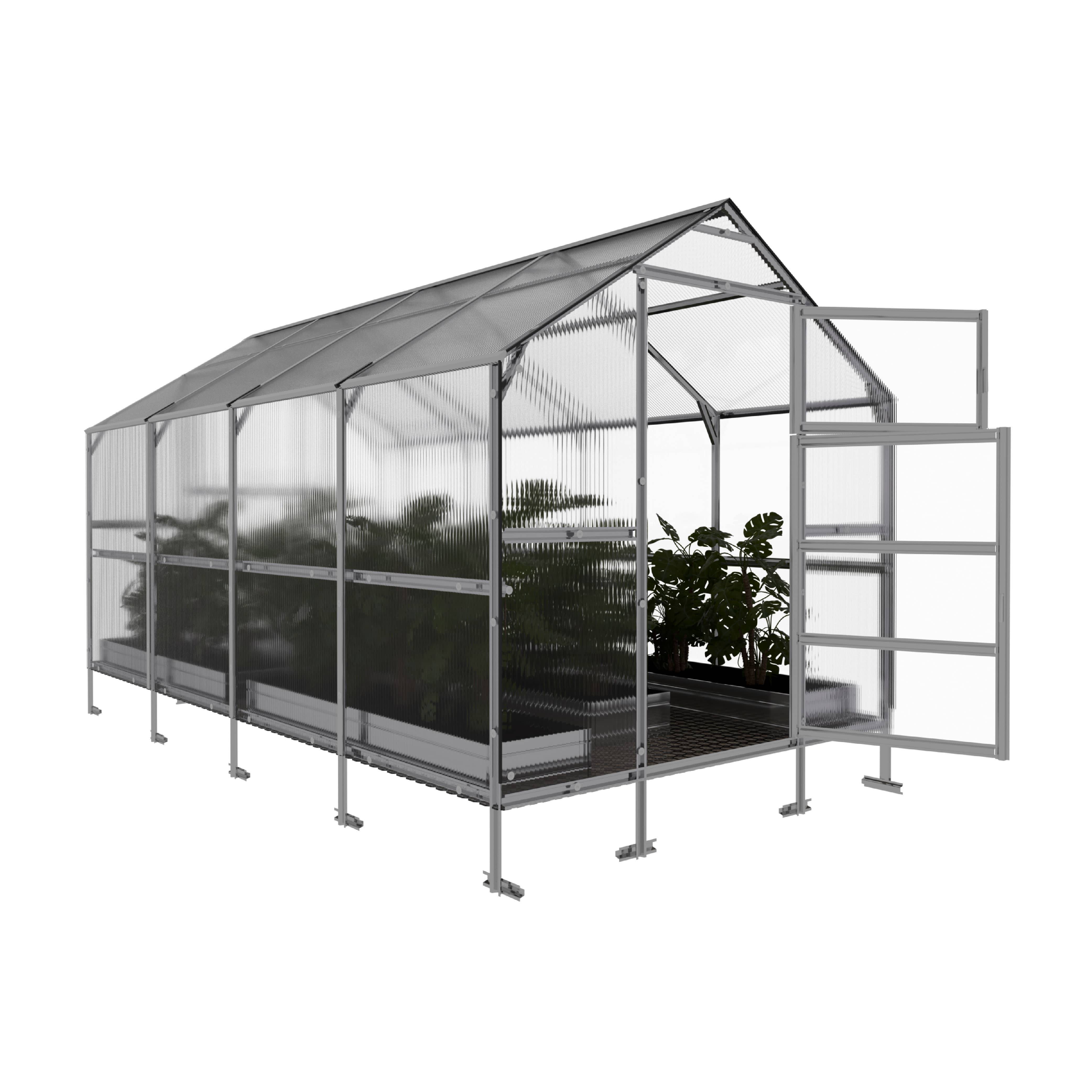 Serre KLASIKA BERNARD 2,35 x 4 m (9,4 m²), 4 mm avec revêtement en polycarbonate - Image 4