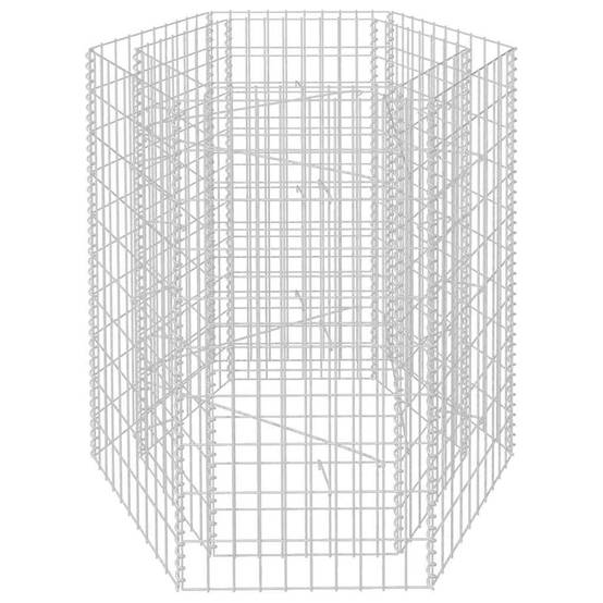 Jardinière | Lit surélevé à gabion hexagonale 100x90x100 cm - Image 1