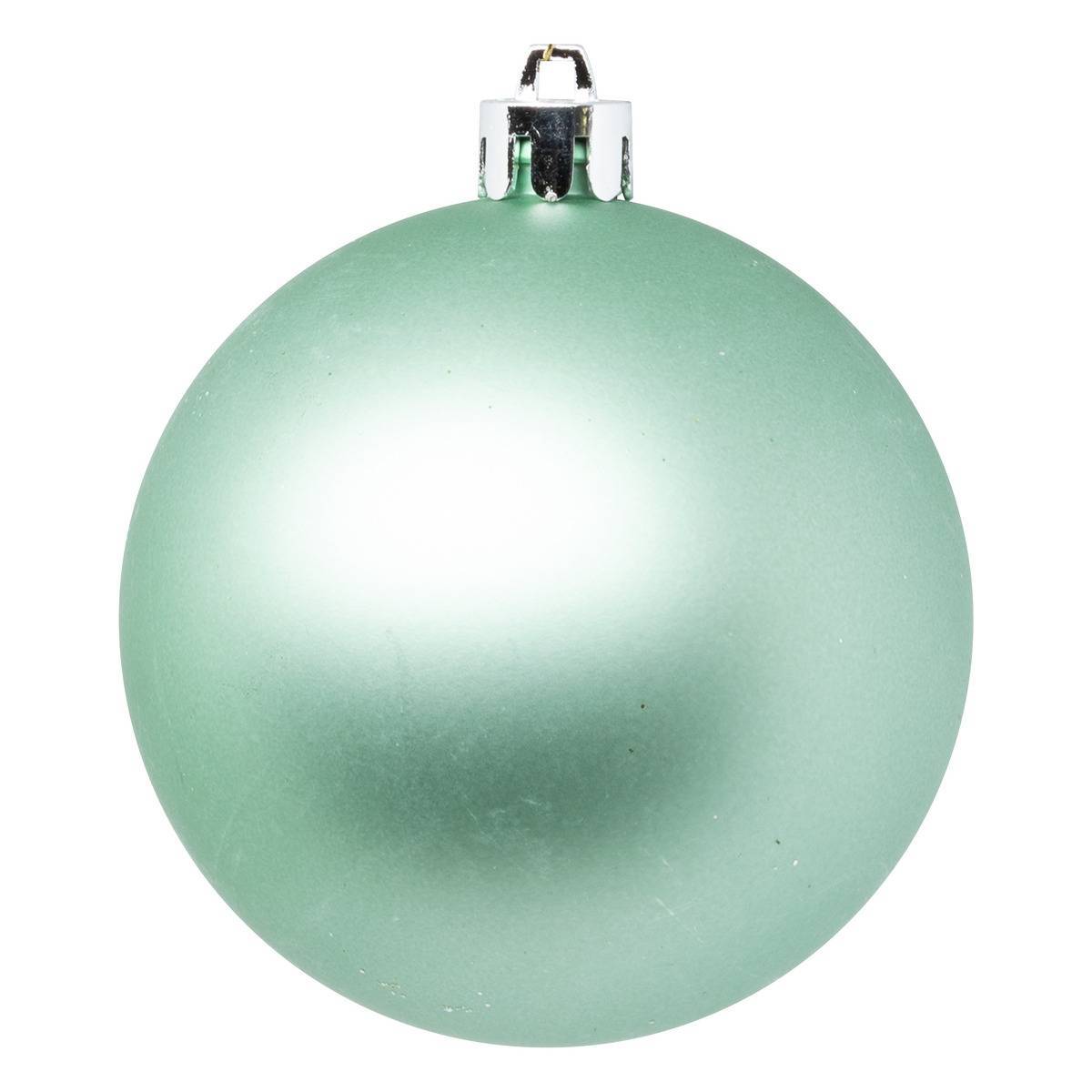 Fééric Lights & Christmas - Boule de Noël plastique 80mm x4 vert amande - Atmosphera Créateur d'intérieur - Image 4