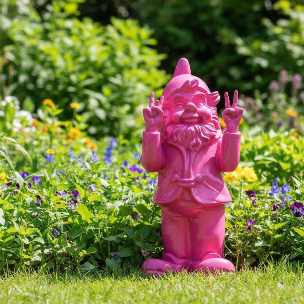 Stoobz - Nain de jardin en résine 13 x 11 x 31 cm Peace Stoobz - Image 2