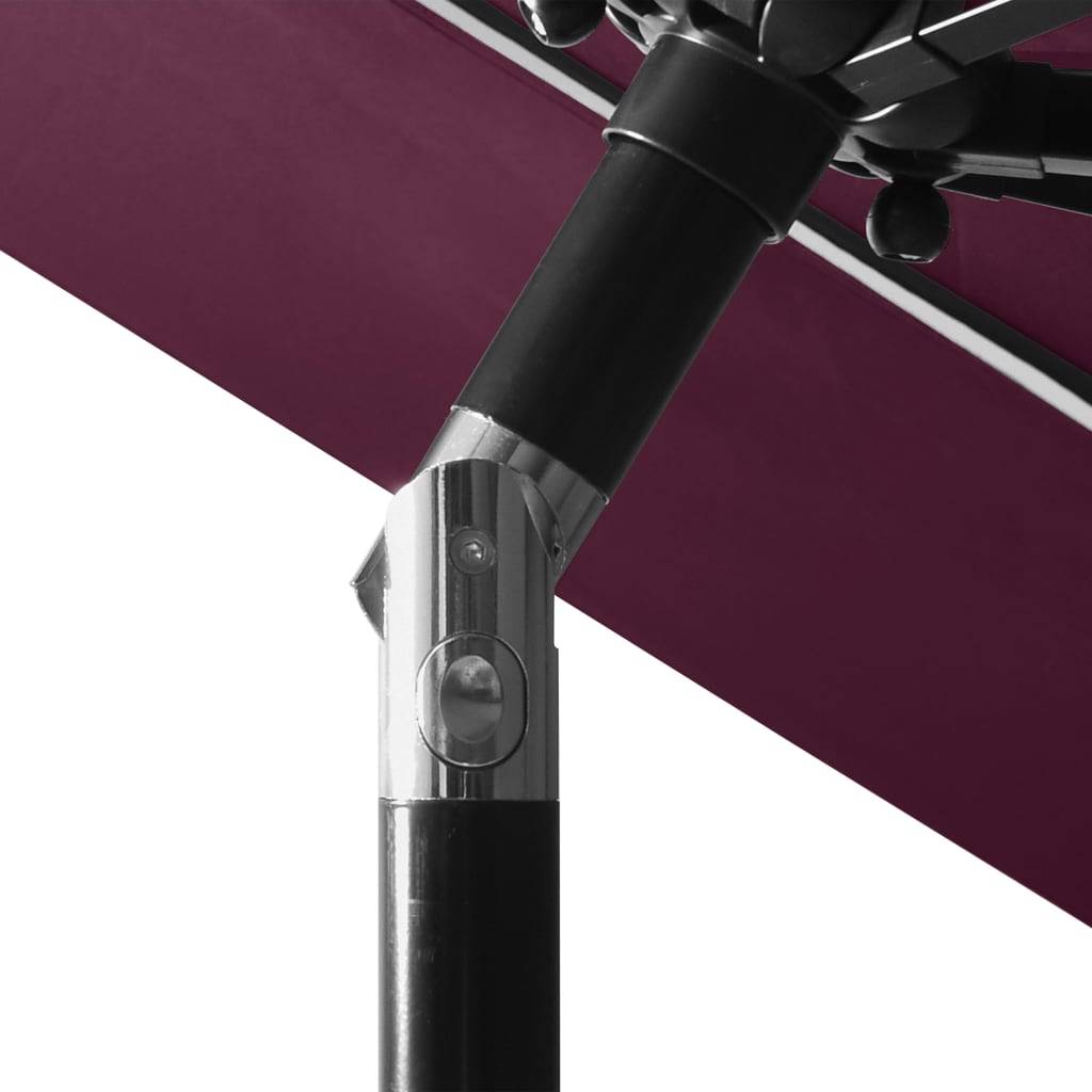 Vidaxl - Parasol de jardin à 3 niveaux mât en aluminium rouge bordeaux vidaXL 313872 - Image 5