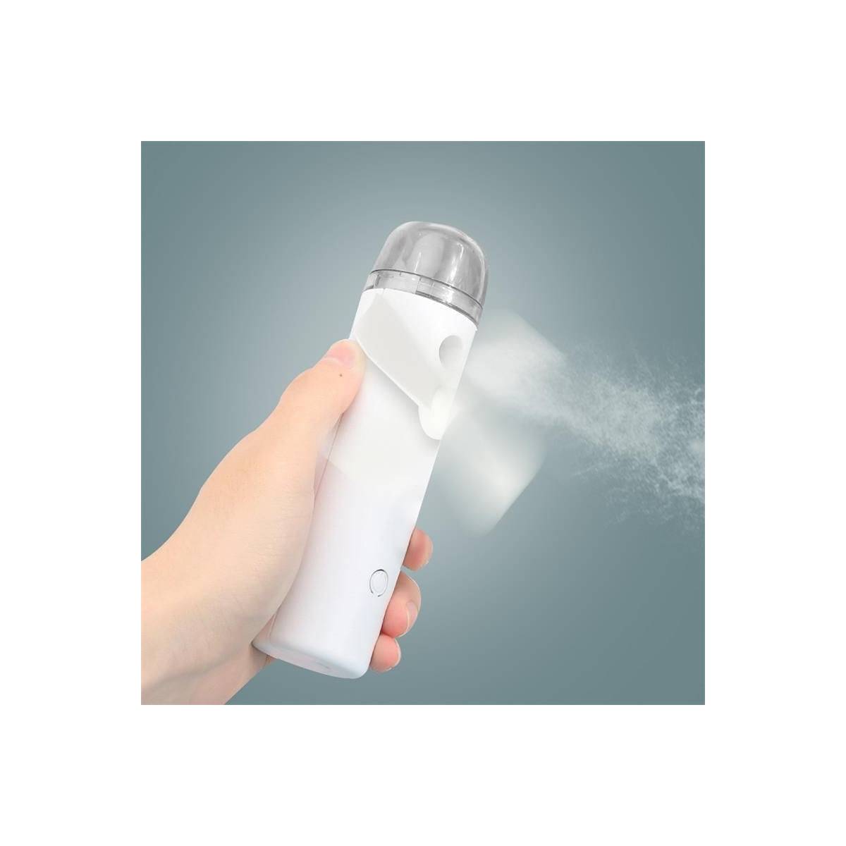 Paris Prix - Ventilateur & Brumisateur "Rechargeable" 12cm Blanc - Image 3