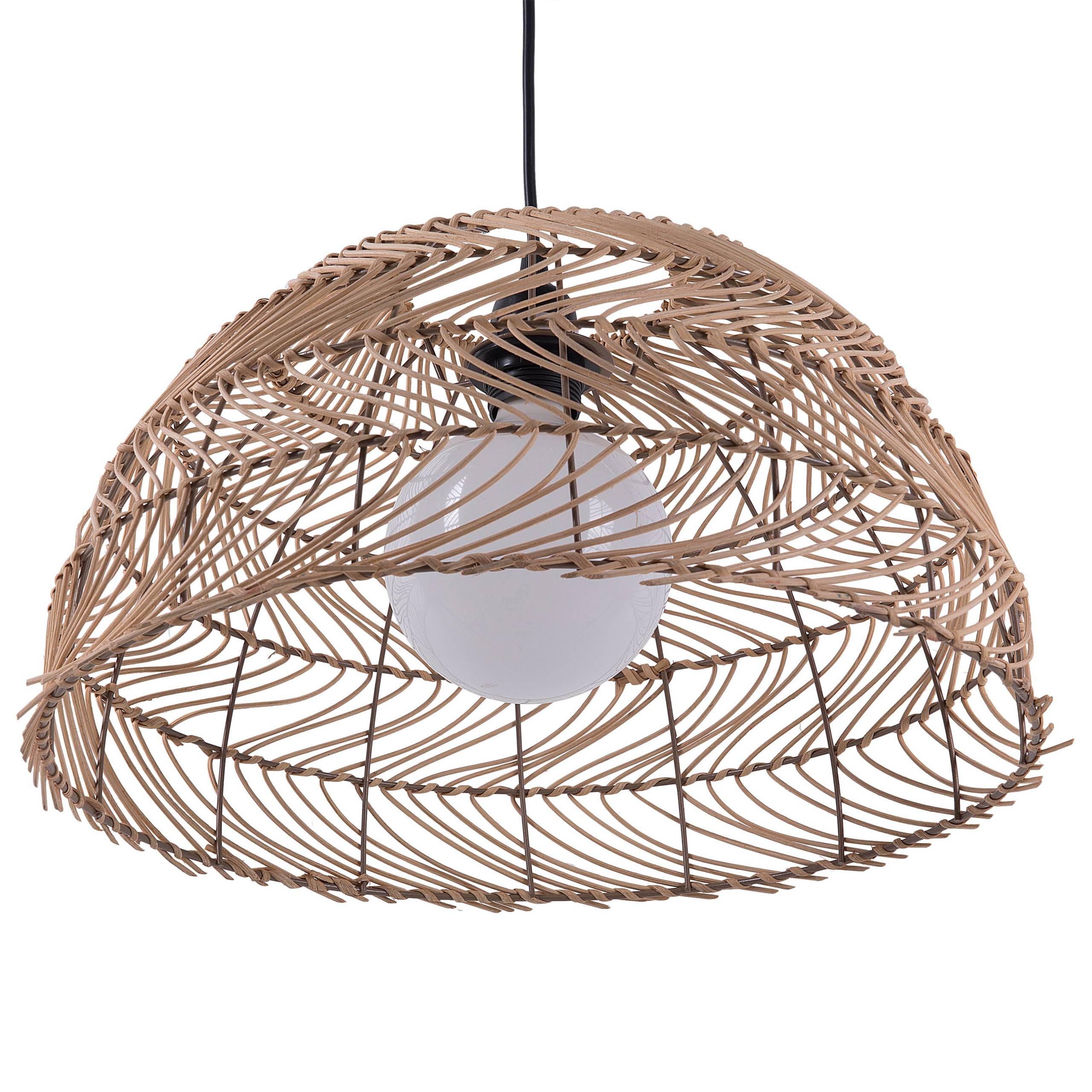 Beliani - Lampe suspension Rotin Marron clair SELENGE - Beliani - Image 4