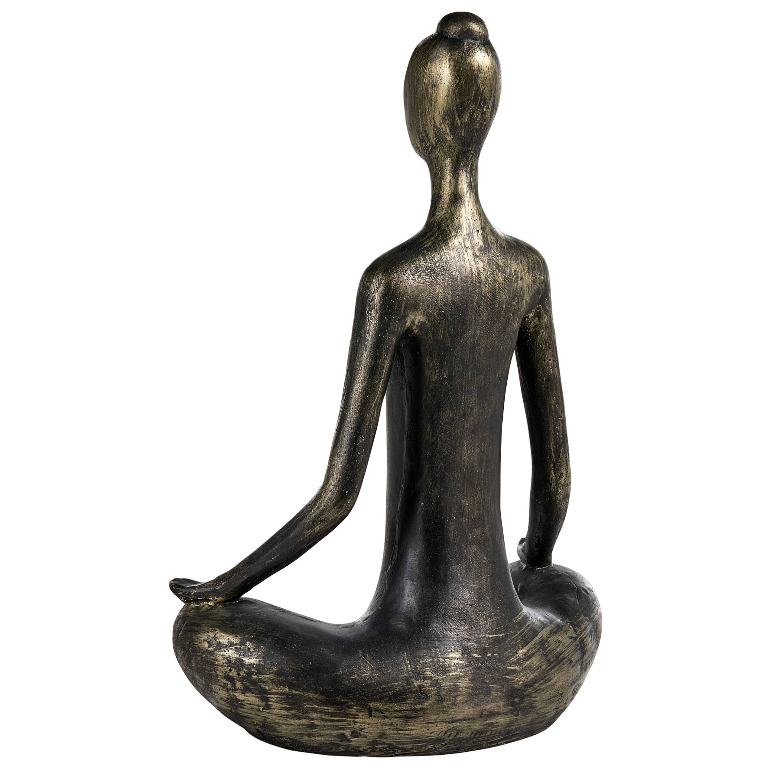 Beliani - Statue de jardin Oxyde de magnésium Noir/doré YOGHINA - 38x21x60- Beliani - Image 5