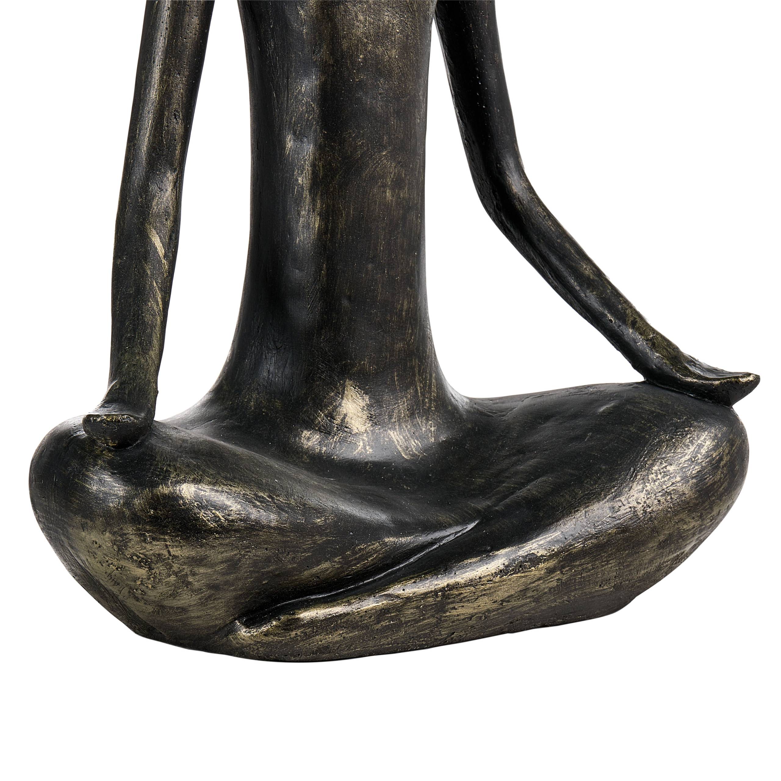 Beliani - Statue de jardin Oxyde de magnésium Noir/doré YOGHINA - 38x21x60- Beliani - Image 7