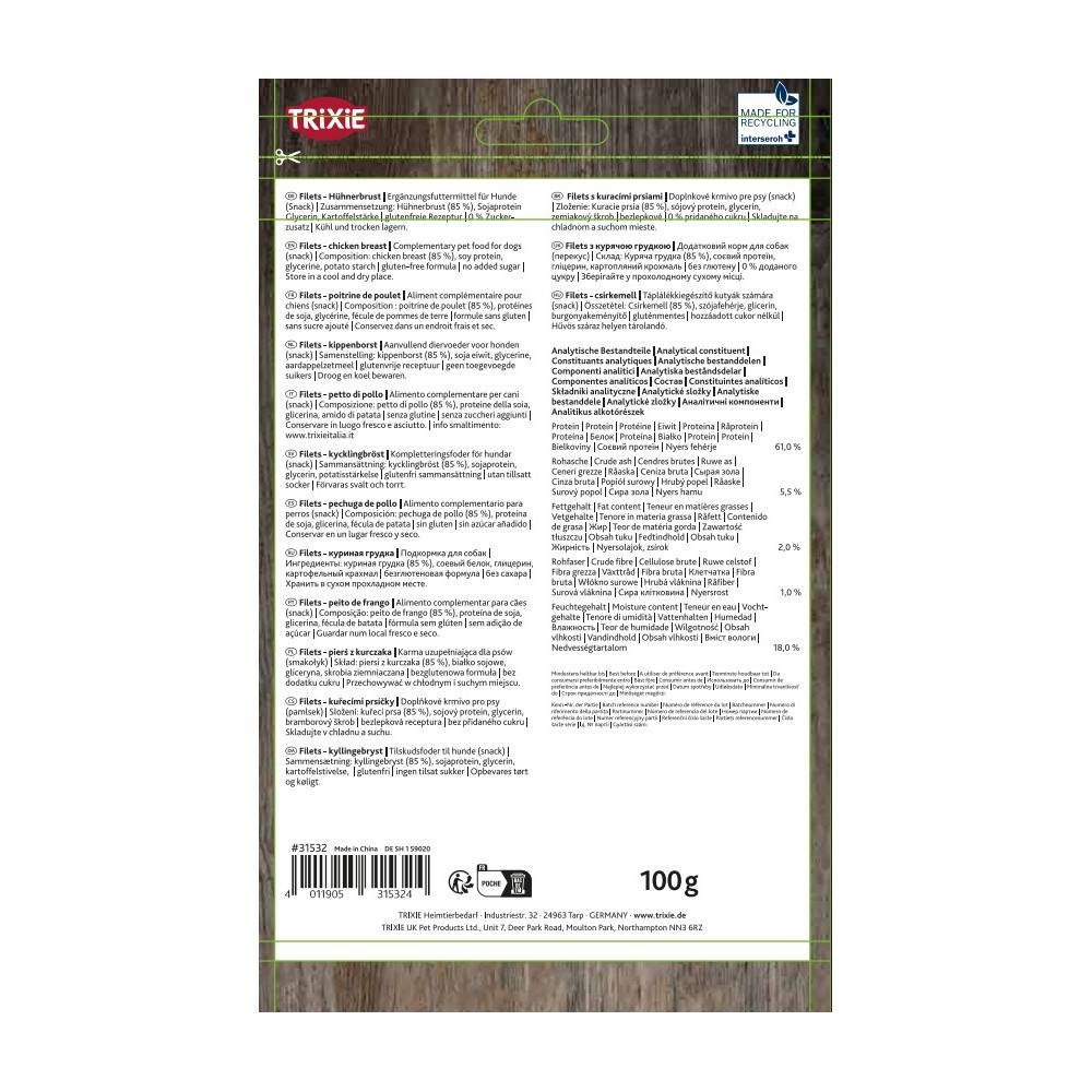 Trixie - Trixie - Un sachet friandise chien a la poitrine de poulet 100 g - Image 3