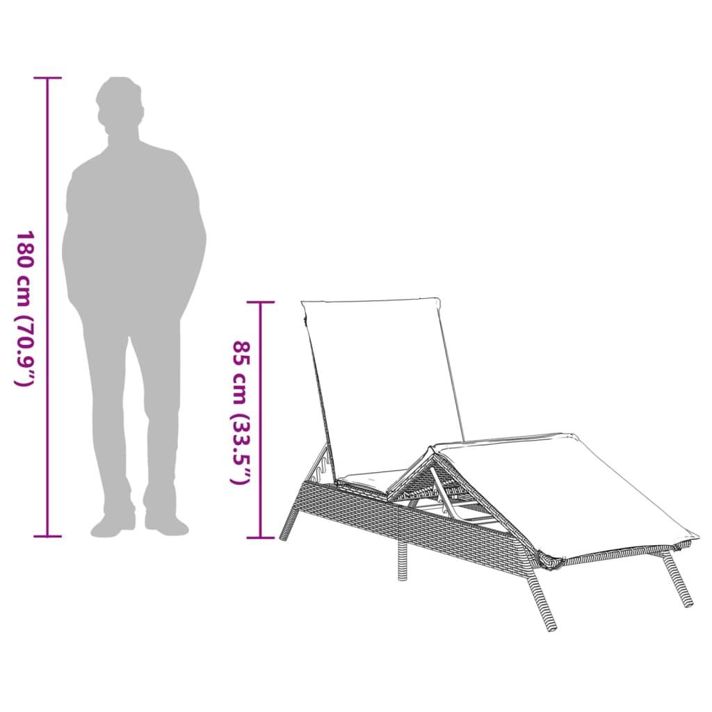 Duo Lits de Jardin Gris Résine Repose-Pieds Ajustable Matelas Gris Foncé – ComfortXL Outdoor Living - Image 7
