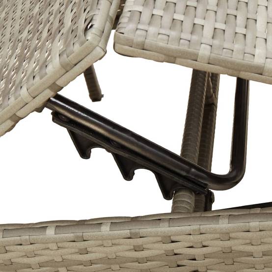 Duo Lits de Jardin Gris Résine Repose-Pieds Ajustable Matelas Gris Foncé – ComfortXL Outdoor Living - Image 10