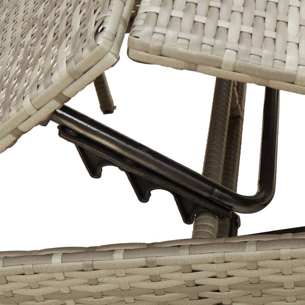Duo Lits de Jardin Gris Résine Repose-Pieds Ajustable Matelas Gris Foncé – ComfortXL Outdoor Living - Image 10