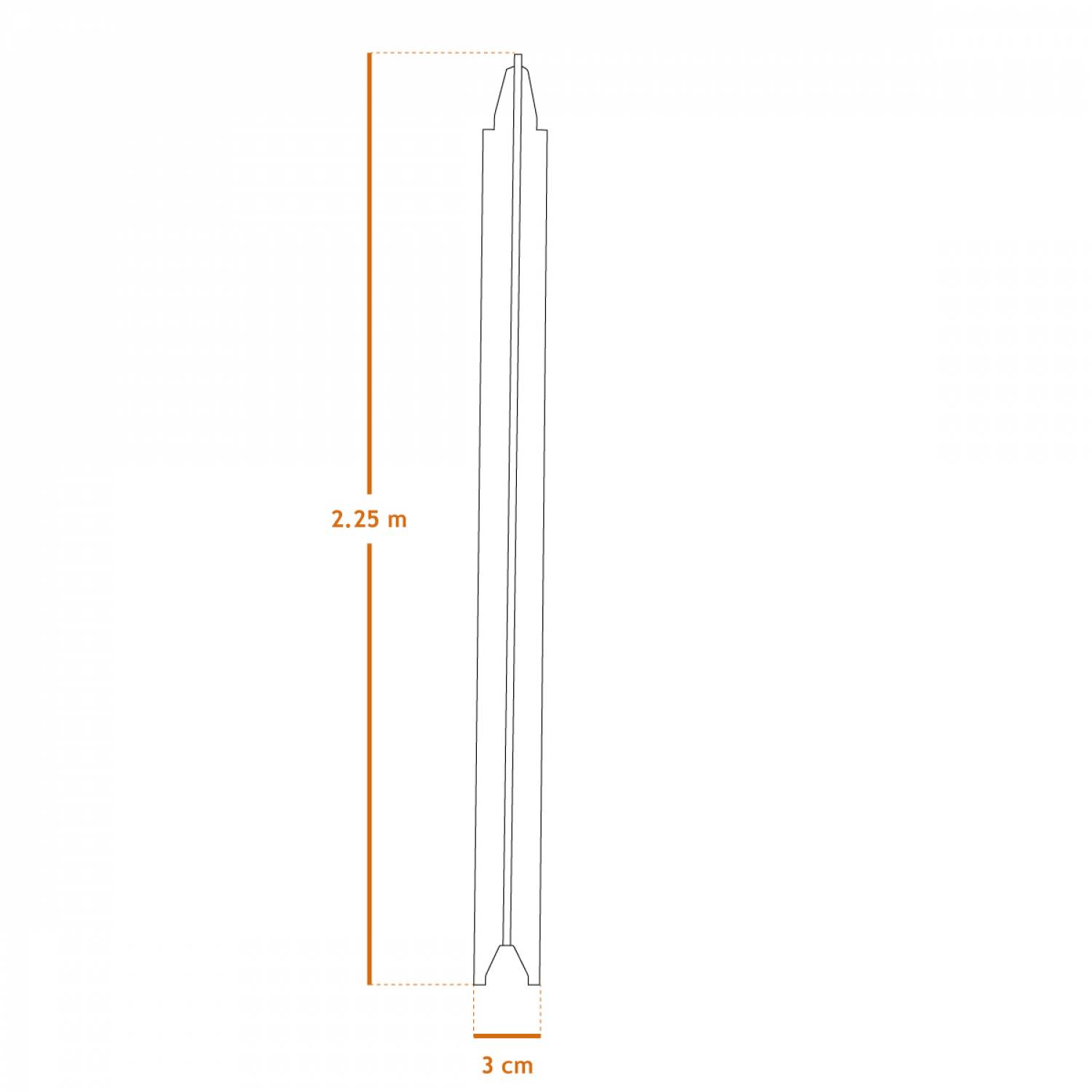 Linxor - Piquet de fixation en T pour grillage, clôture de jardin, Acier plastifié - 2,25 m - Vert - Linxor - Image 2